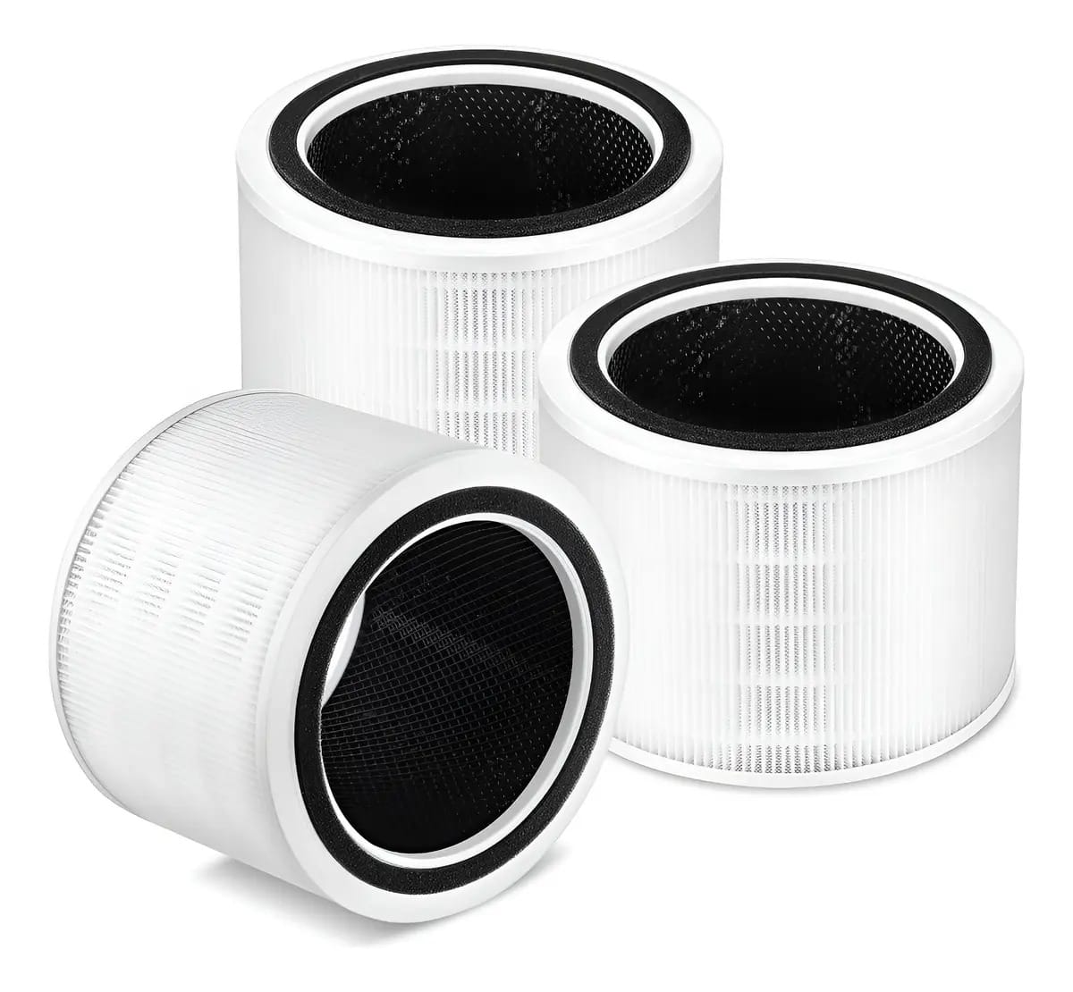 Filtro de reposição Cabiclean Core 200s para Levoit Air Purif Color, pacote com 3 unidades, branco