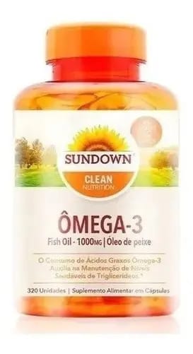Ômega 3 Sundown Naturals 1200mg 320 Cápsulas Óleo de Peixe Sem Sabor