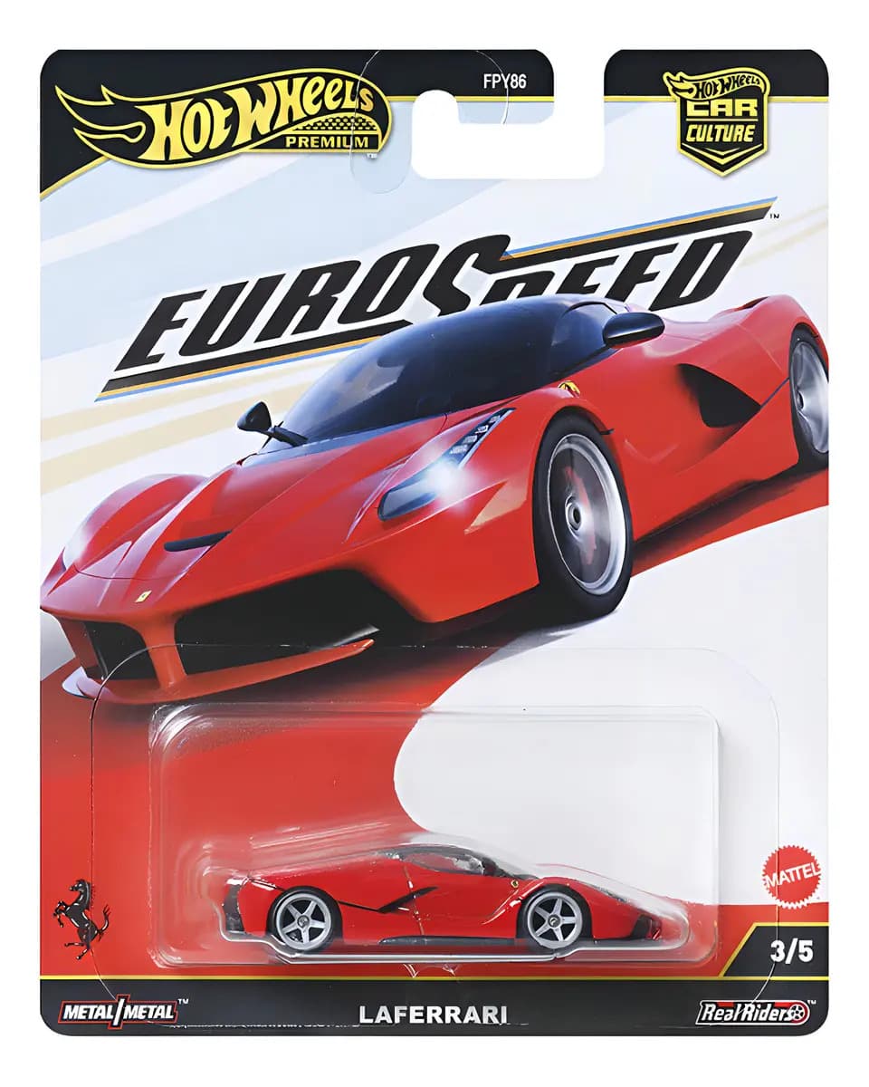 Hot Wheels Premium Laferrari Euro Speed Car Culture - Mattel Vermelho