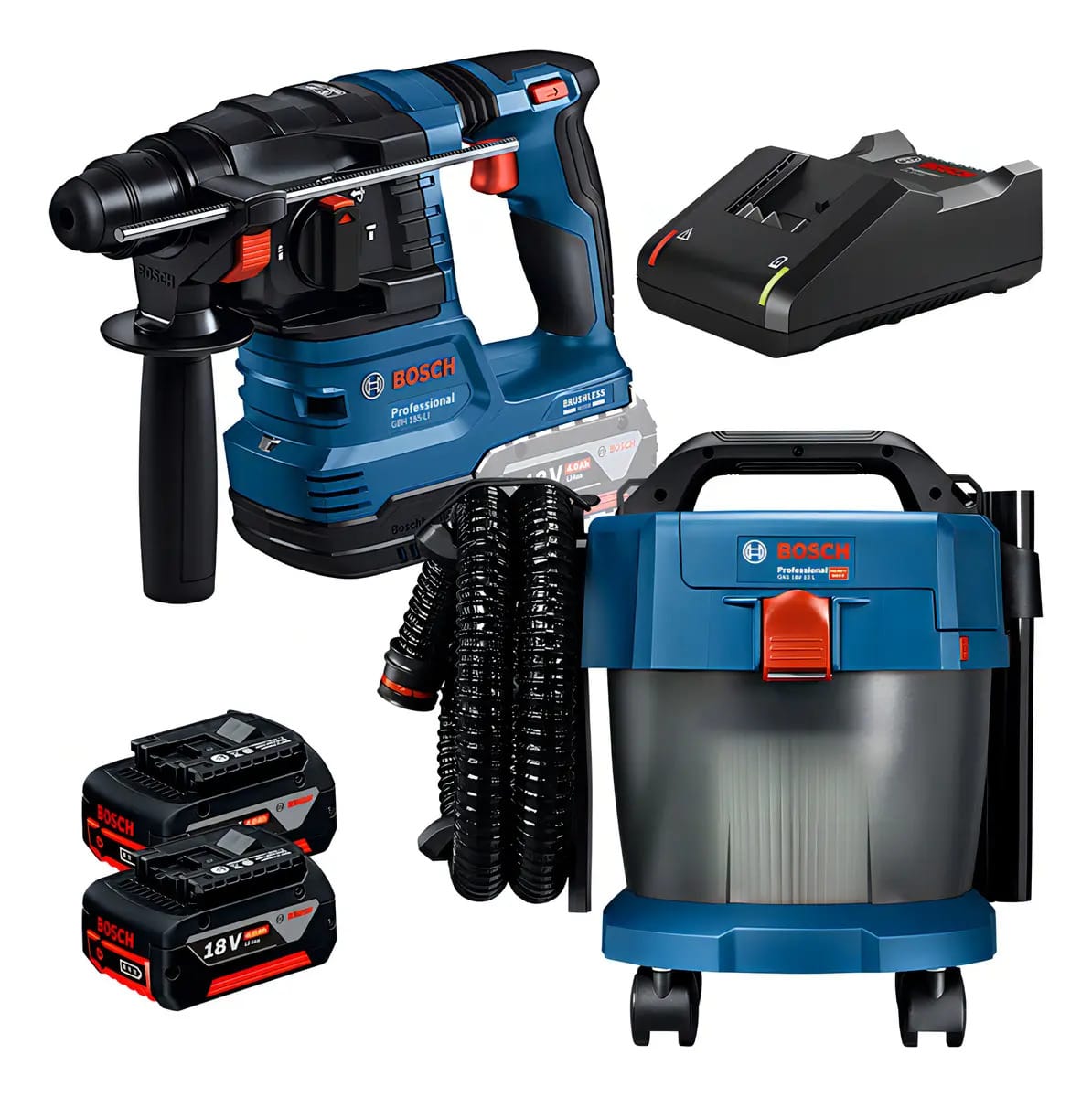 Combo Martelete Combinado Aspirador Bosch Bateria