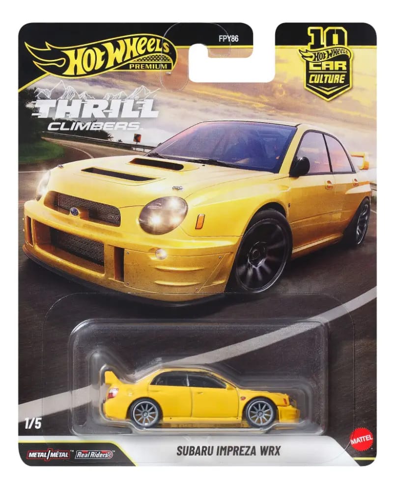 Hot Wheels - Subaru Impreza Wrx Thrill Climbers Car Culture Amarelo