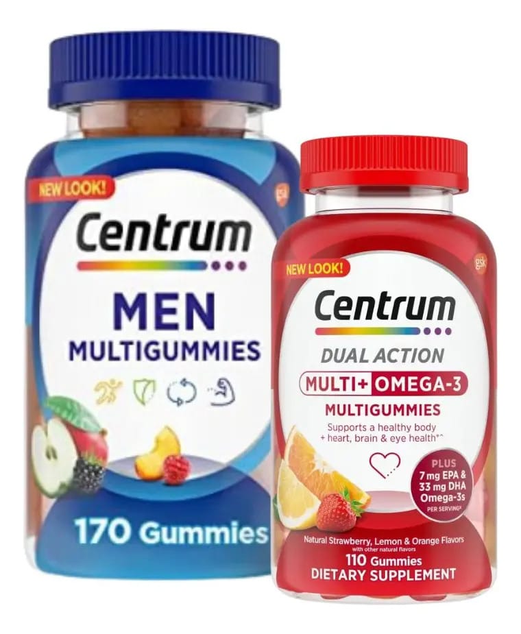 Kit Centrum Multi Ômega 3 110un + Centrum Men 170 Un Gummies