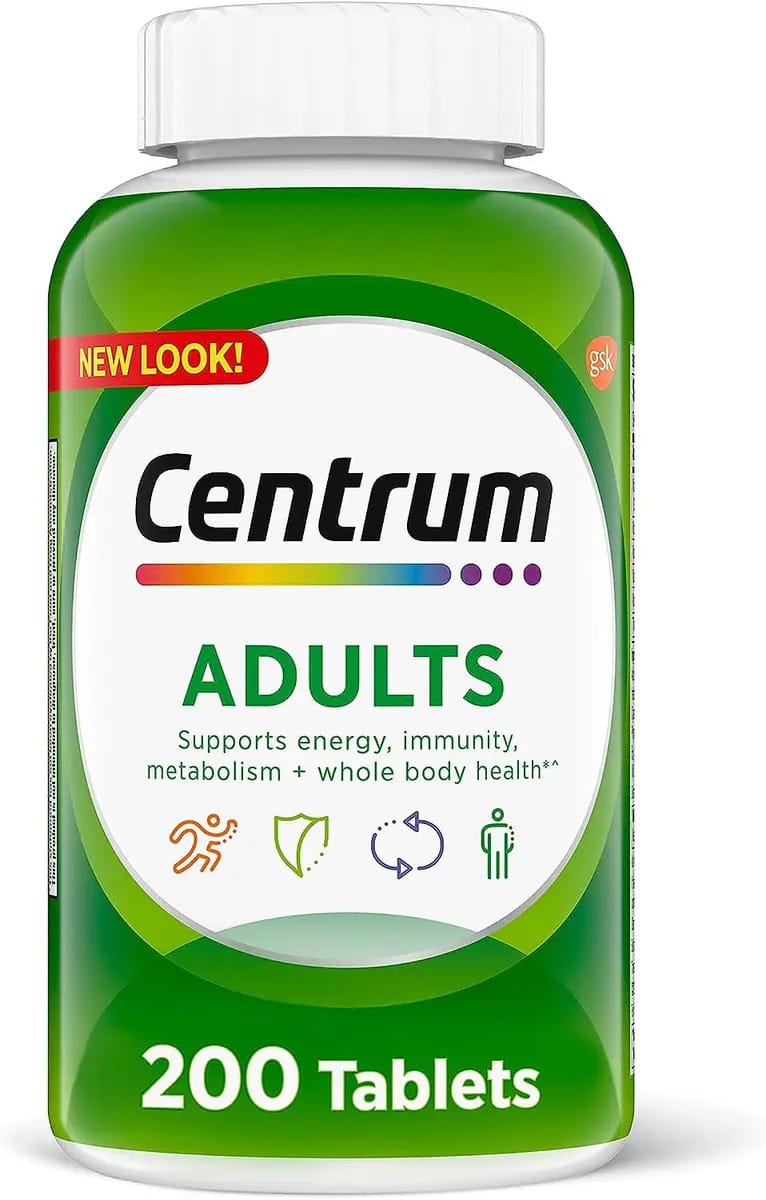 Centrum Multivitaminico Adulto Pfizer com 200 Tabletes Sem Sabor