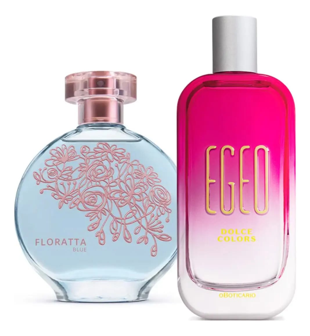 Kit de Colônias Femininas Boticário: Egeo Dolce Colors 90ml e Floratta My Blue 75ml