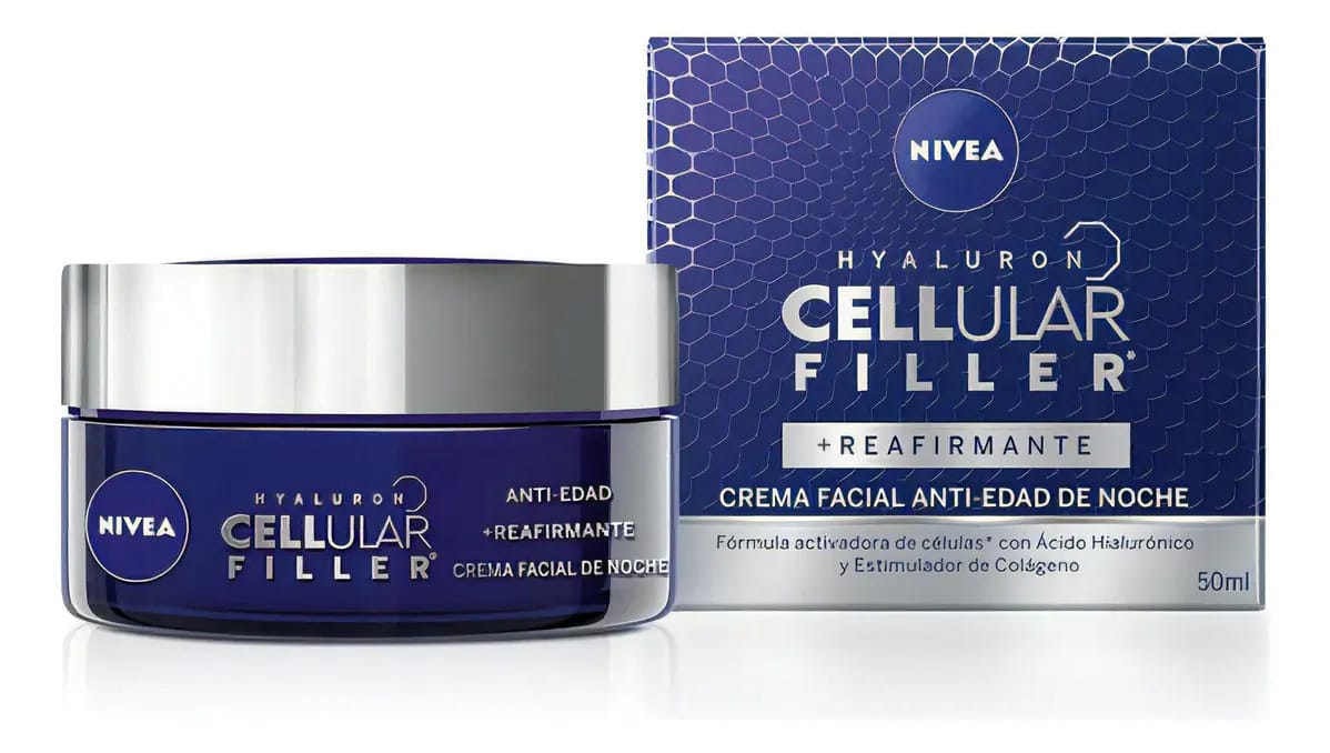Creme facial antirrugas Nivea Cellular Filler Night 50 ml. Tipo de pele normal