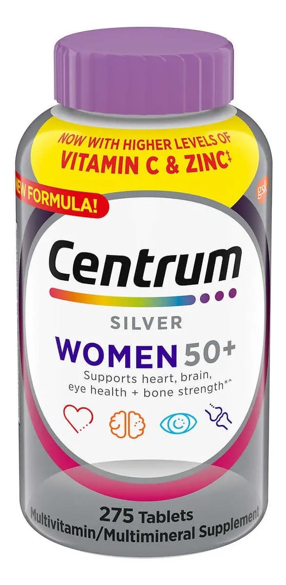 Suplemento multivitamínico Centrum Silver Centrum Silver para mulheres com mais de 50 anos