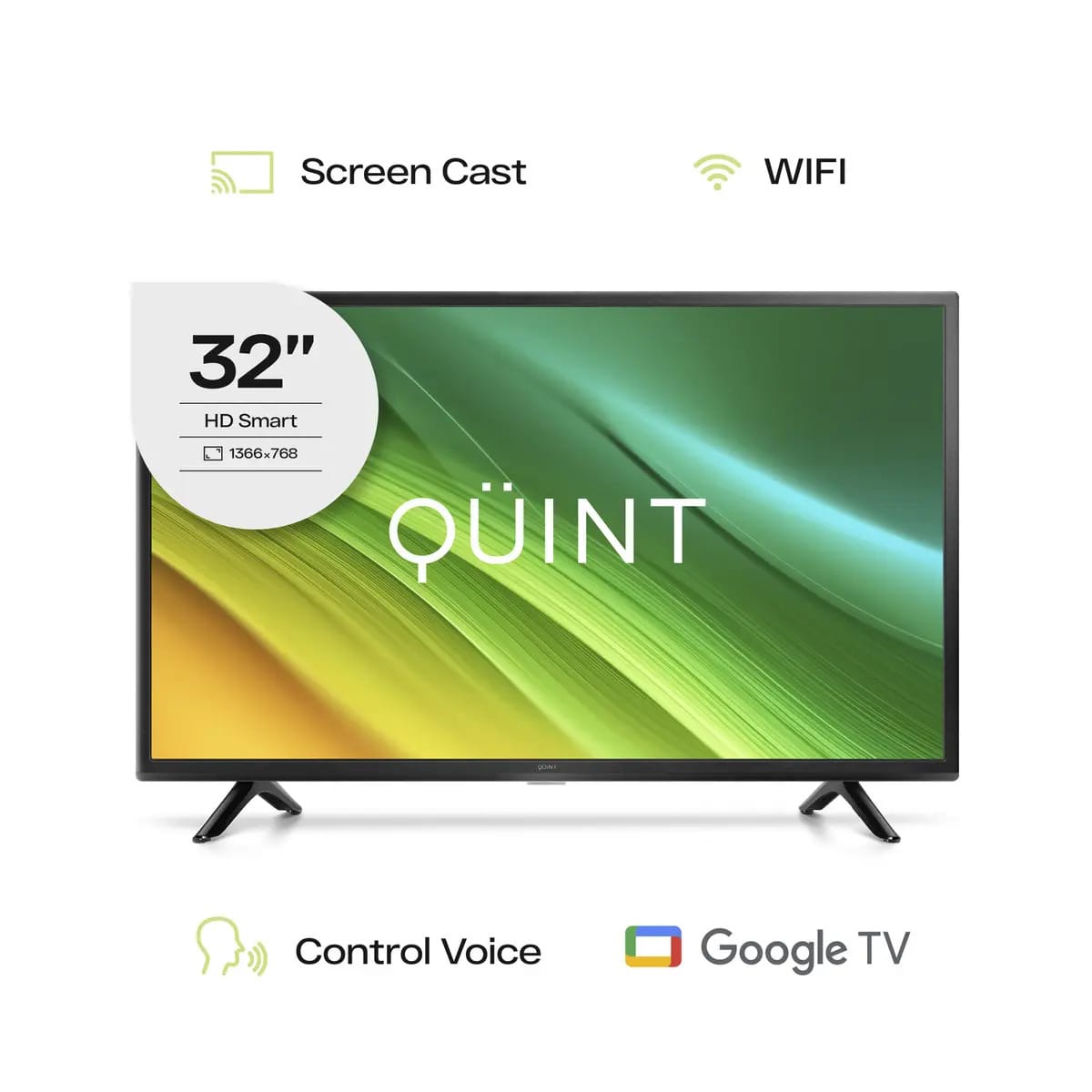 Smart TV Quint 32 Google TV HD