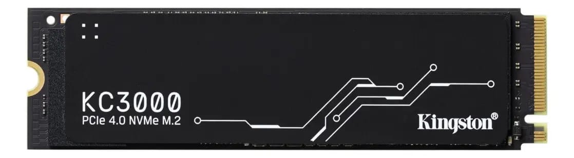 Ssd M.2 2280 2048gb Pcie 4.0 Nvme Interno Kingston Kc3000 Skc3000d/2048g Nand Tlc 3d Velocidade Leitura Até 7000mb/s E Gravação Até 6000mb/s Cor Preto