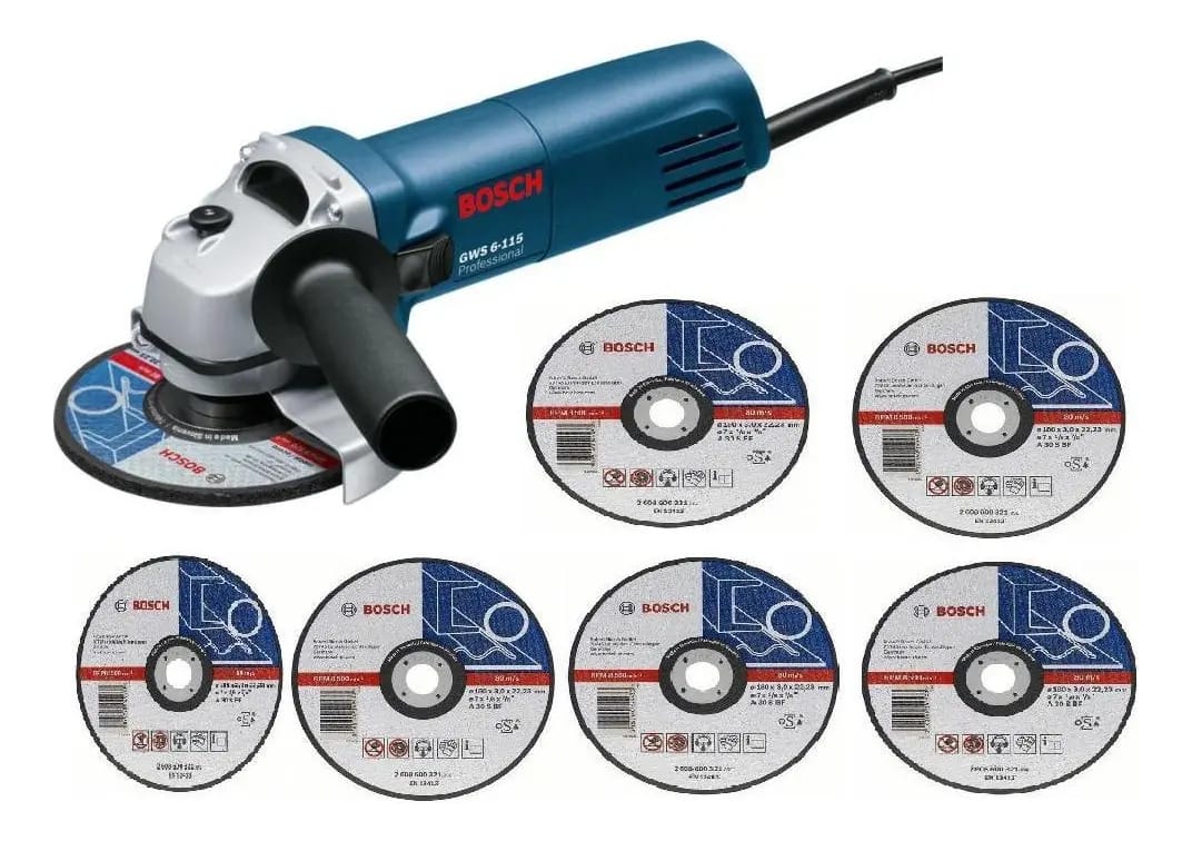 Lixadeira Profissional De Disco Bosch Angular Azul 670w