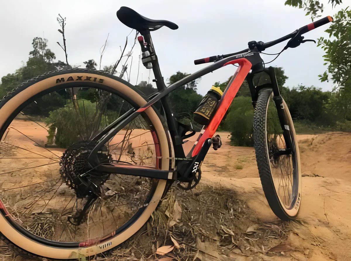 Bicicleta mountain bike Caloi Cross Country Elite Carbon Racing 2019 R29 tamanho do uadro 17" - preto/vermelho