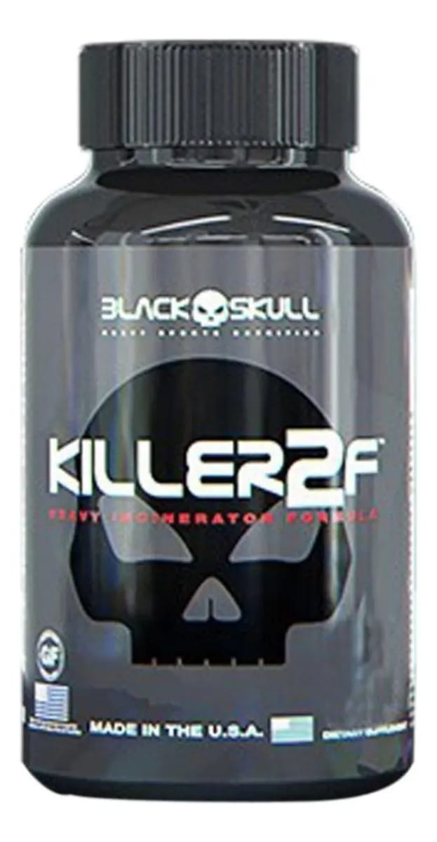 Termogenico Killer2f - 60 Cápsulas - Black Skull