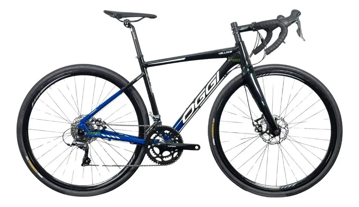 Bicicleta Speed Oggi Velloce Disc Claris 2026 Preto/azul Preto/azul 48 Cm