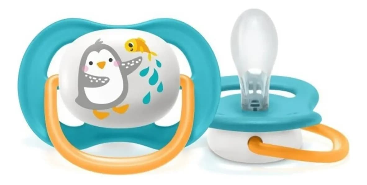 Chupeta Ultra Air Animais 6-18m Pinguim Azul Philips Avent