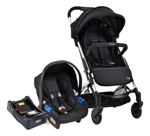 Travel System Carrinho+bebê Conforto+base Preto - Burigotto