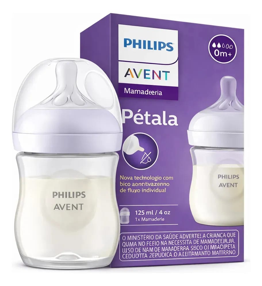 Mamadeira Anti-cólica Pétala Avent 3.0 125ml 0m+ Philips Avent + Livro