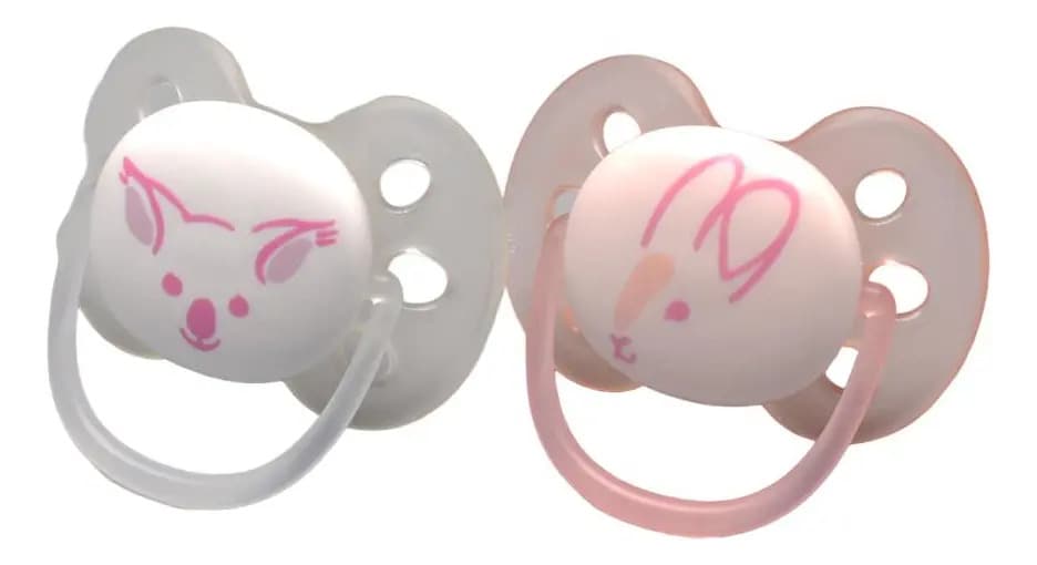 Philips Avent Chupeta Ultra Soft Decorada Dupla 0 A 6 Meses Philips Avent Rosa y Blanco 0-6 meses 2