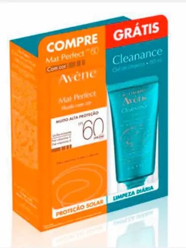 Kit Avene Fps60 Com Cor 50ml + Cleanance Gel D Limpeza 60ml