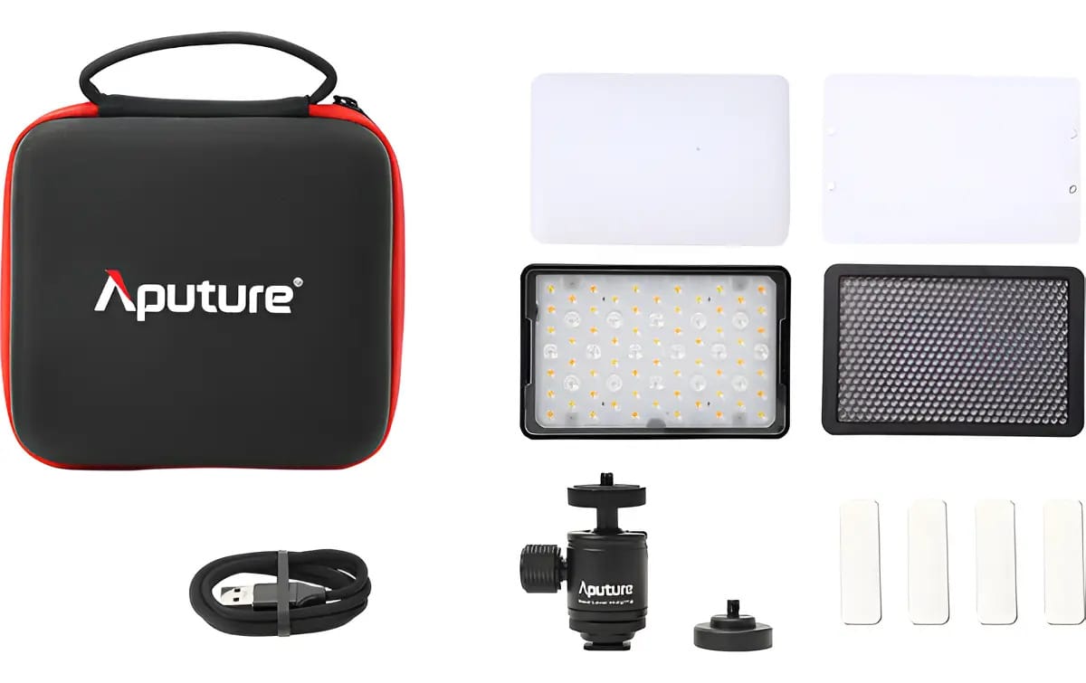 Painel de luz LED Rgb preto Aputure Mc Pro