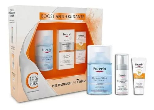 Eucerin Pack Dermatoclean Micelar/Preenchedor Hialurônico/Vitamina C Tipo de pele Todos os tipos de pele