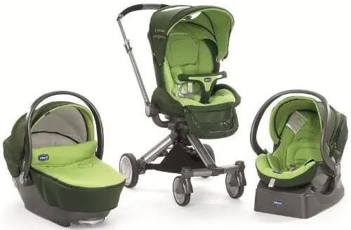 Sistema de viagem Chicco Trio i-Move, cor verde, cor do chassi de alumínio