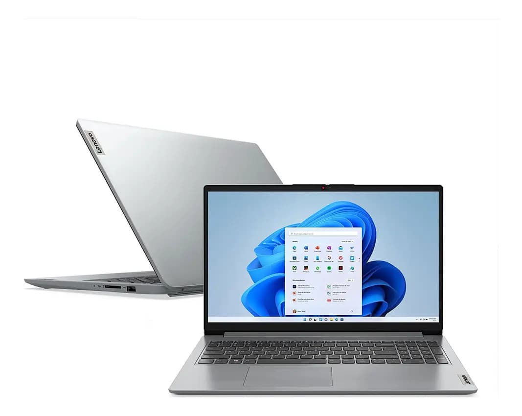 Notebook 15.6 Lenovo Ideapad1 Windows 11 Intel Core I3 - Cinza