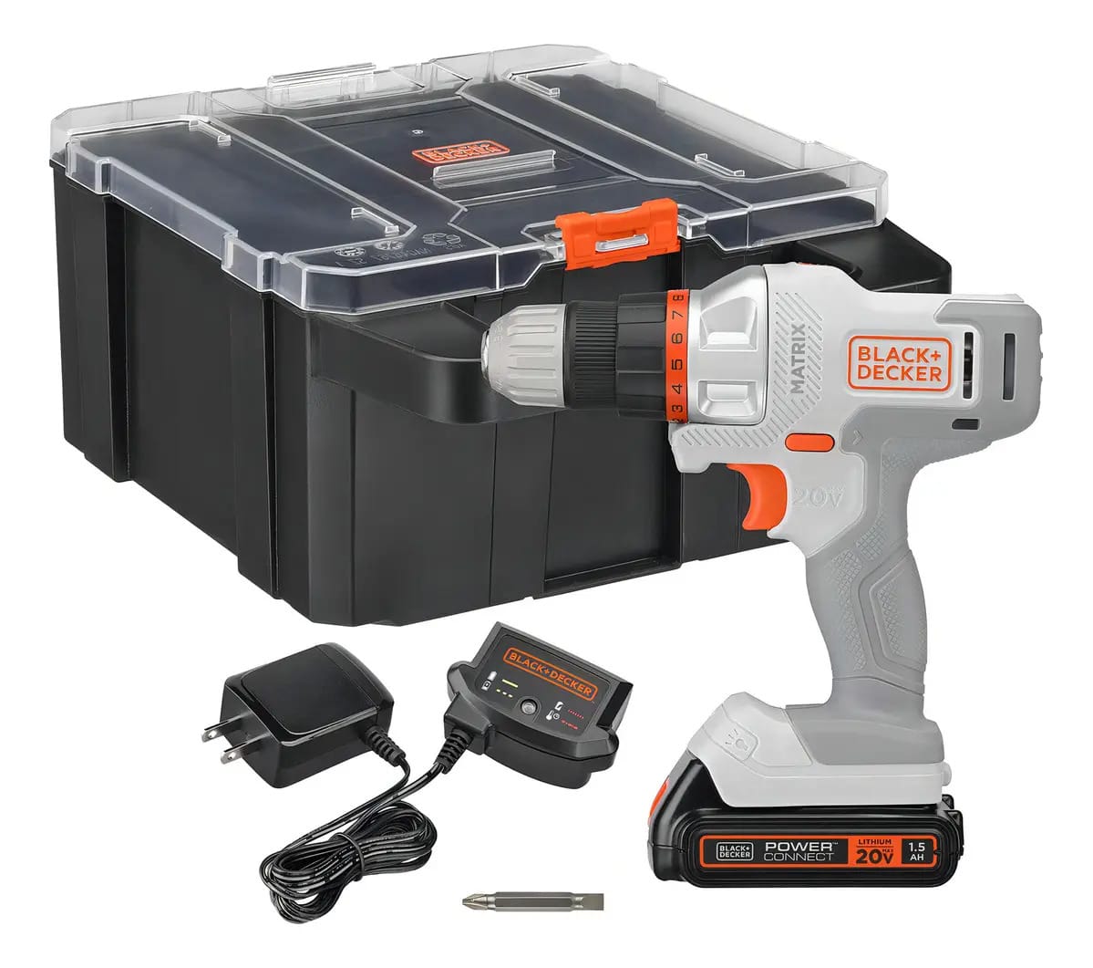 Black+Decker Black+Decker Matrix 20v Max* Drill Kit Co. Cor Preto