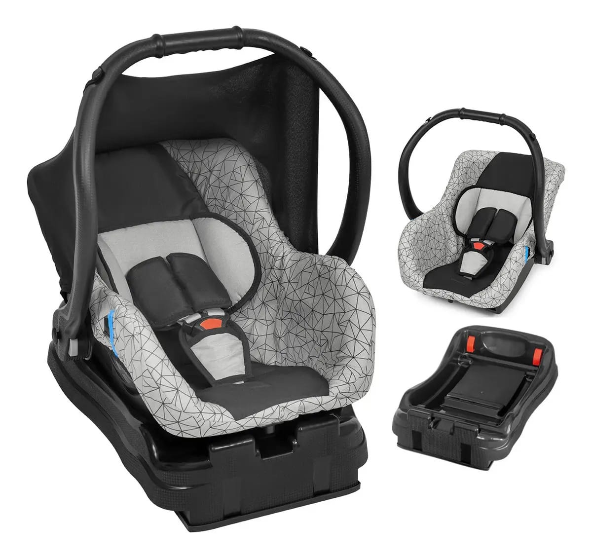 Bebe Conforto Com Base P/ Auto Joy Preto E Cinza Tutti Baby