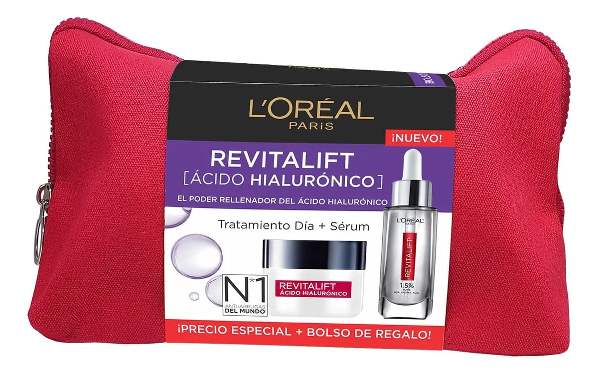 Pacote: Creme de Dia com Ácido Hialurônico Revitalift e Sérum Loreal