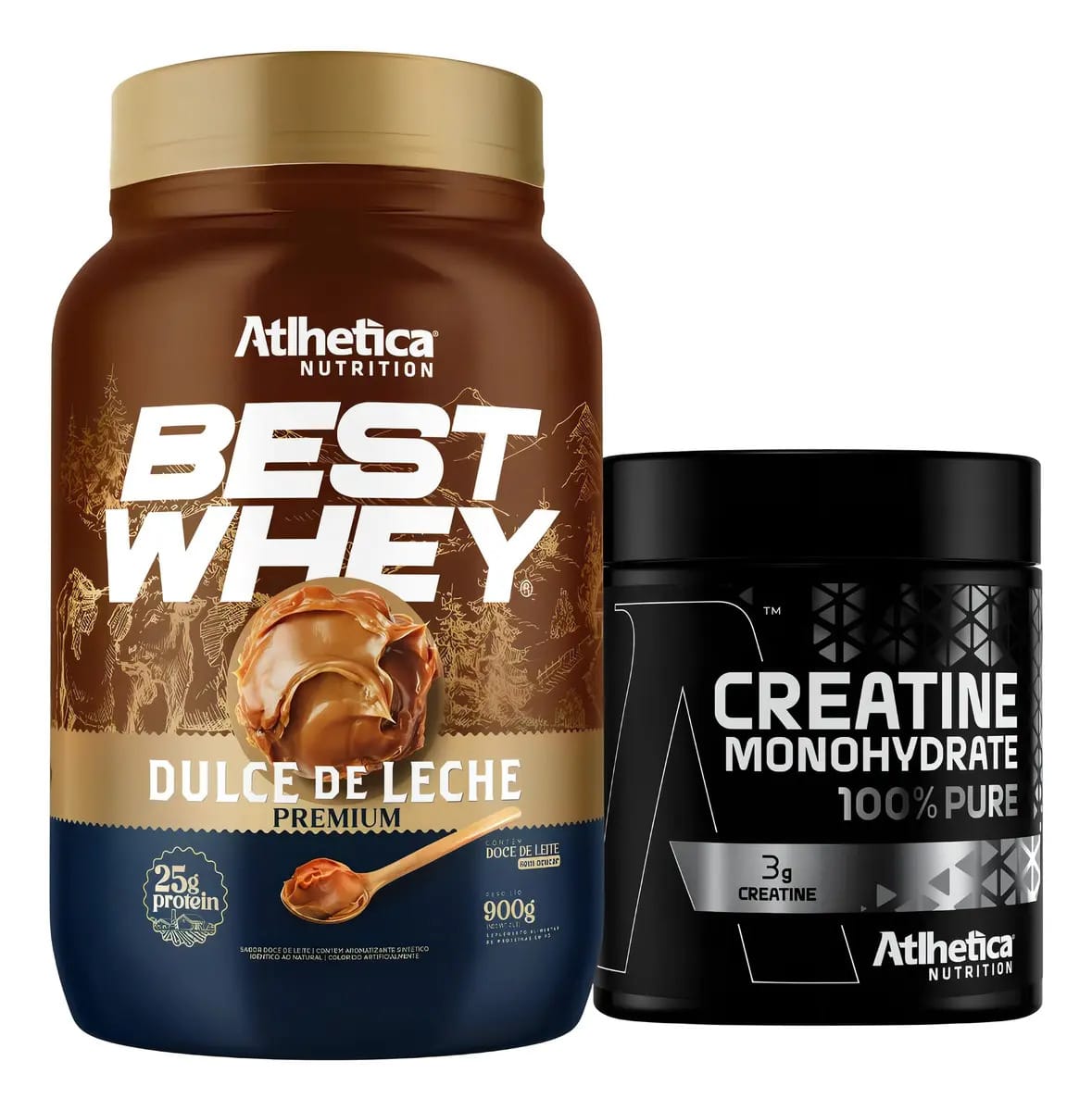 Best Whey Isolado Gourmet Doce Leite 900g Creatina Atlhetica Sabor Sem Sabor