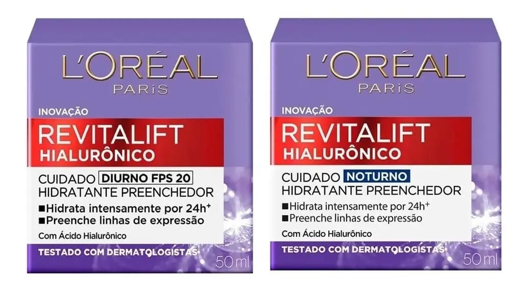 Creme LOréal Paris Revitalift Hialurônico Noturno Anti-Idade 49g L'Oréal Paris REVITALIFIT HIALURÔNICO