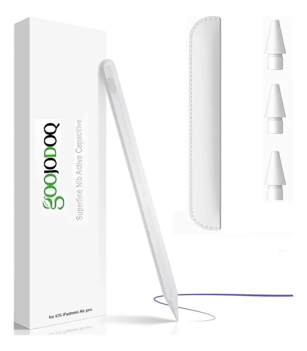 Caneta Pencil Goojodoq Para iPad Palm Rejection 1.0mm Branca