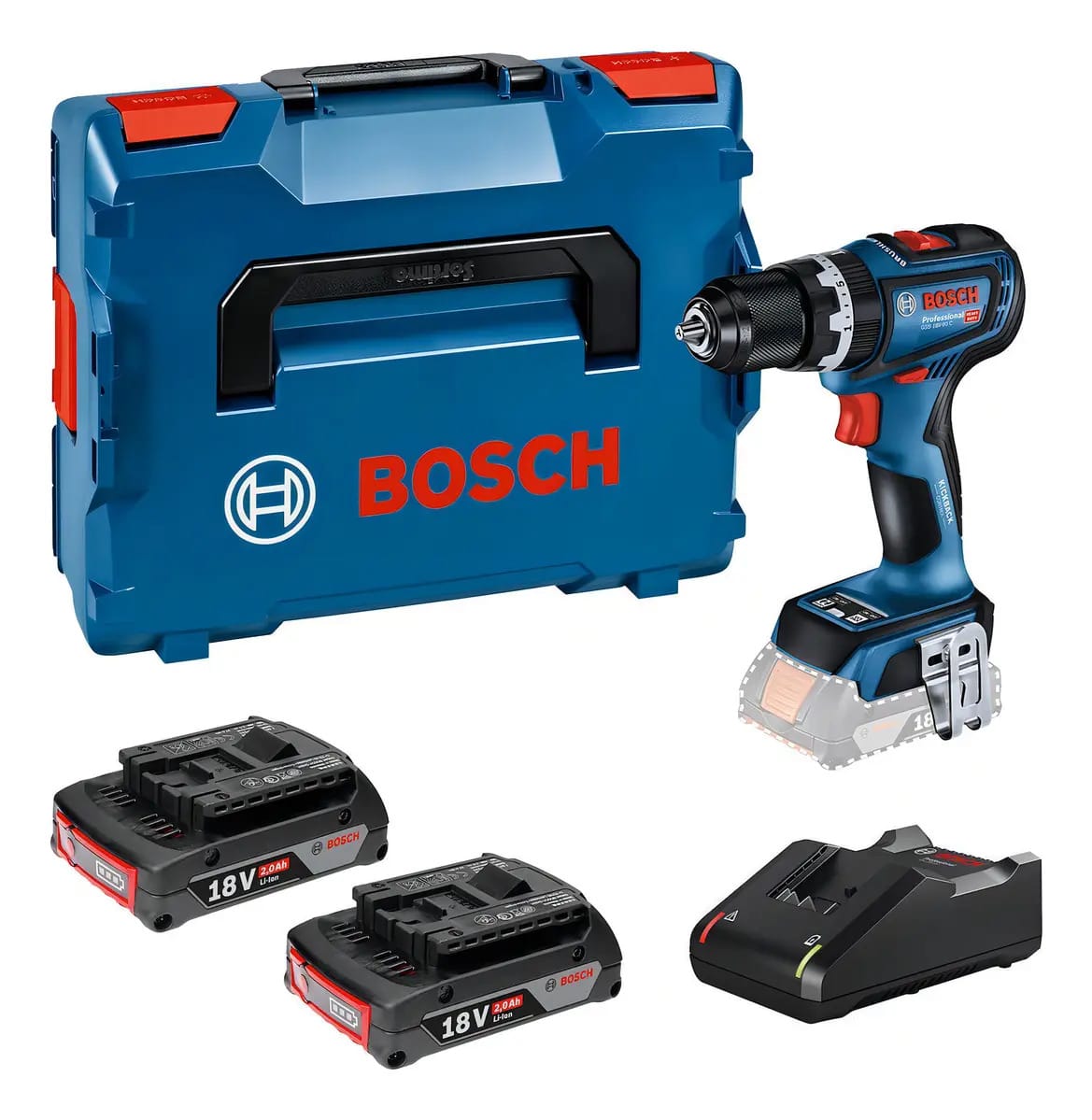 Parafusadeira Impacto Bosch Gsb 90c Com 2 Baterias