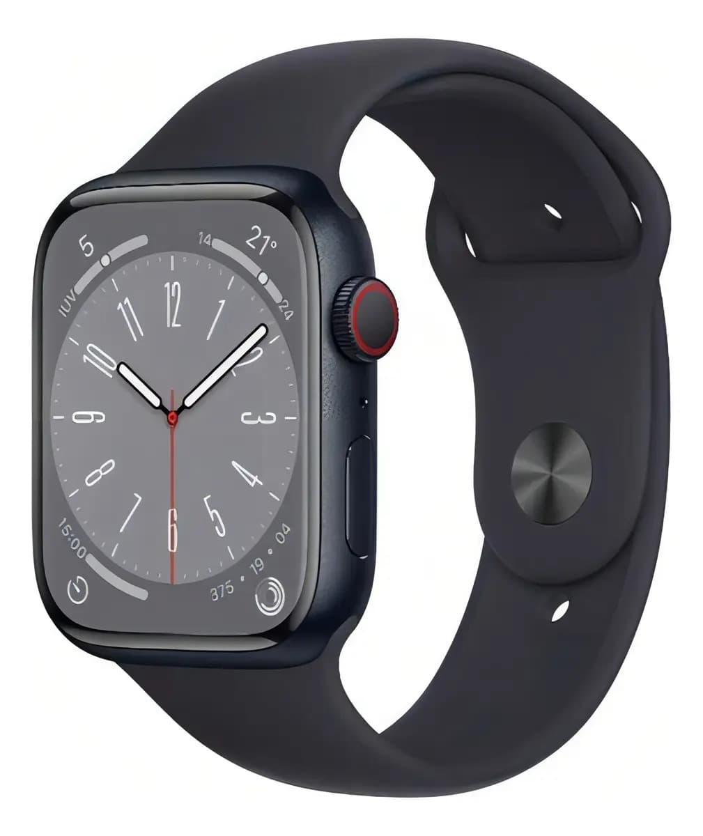 Apple Watch Series 8 Gps 41mm Caixa De Alumínio Meia-noite Cor Da Pulseira Meia-noite/padrão