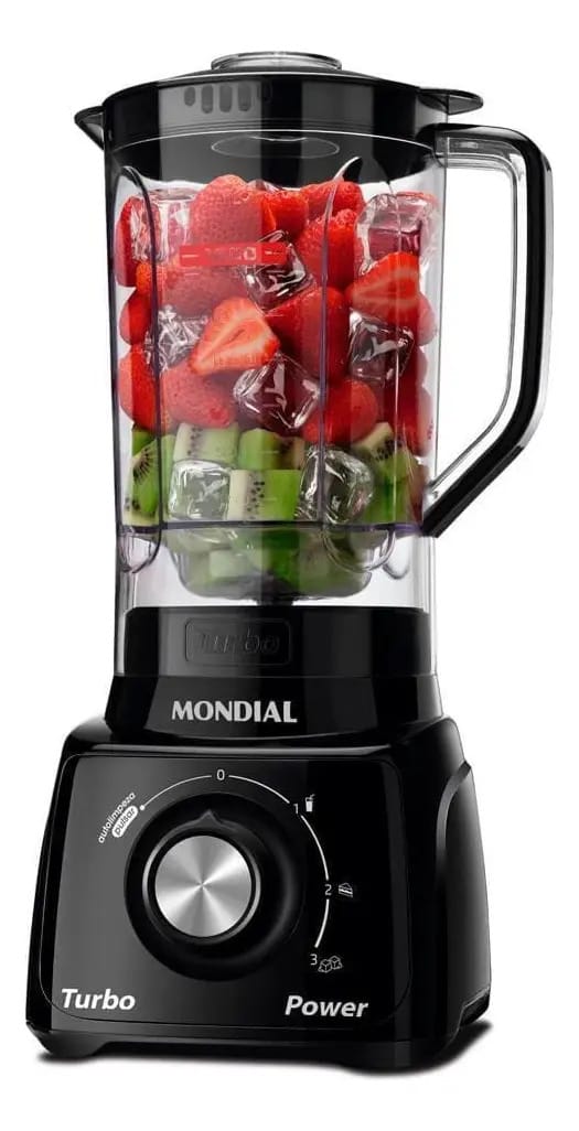 Liquidificador Mondial Turbo Power L-99 Fb Preto Com 3 Veloc - Preto