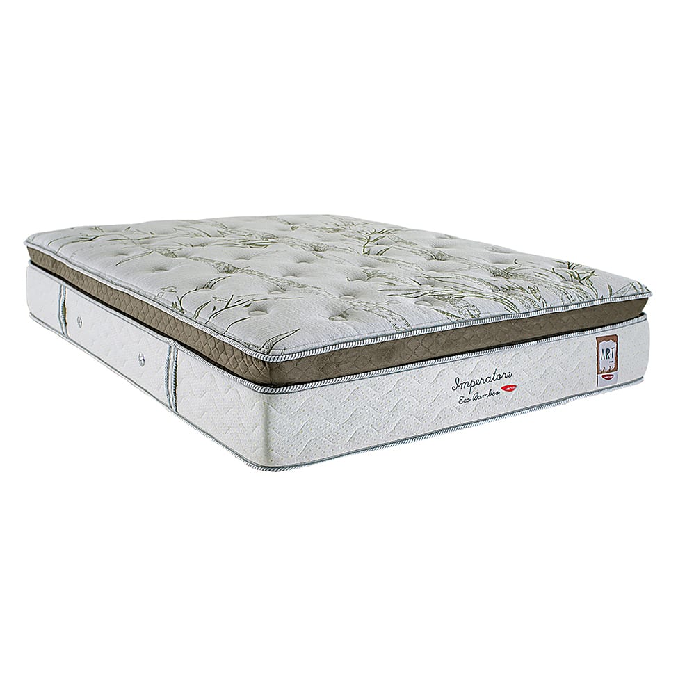 Colchão Casal Imperatore Mola Ensacada (34x138x188) Bege e Branco